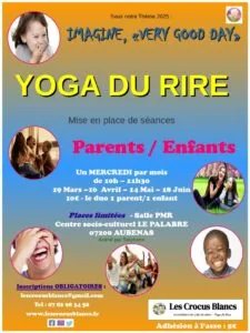 affiche yoga du rire parents/ enfants en club