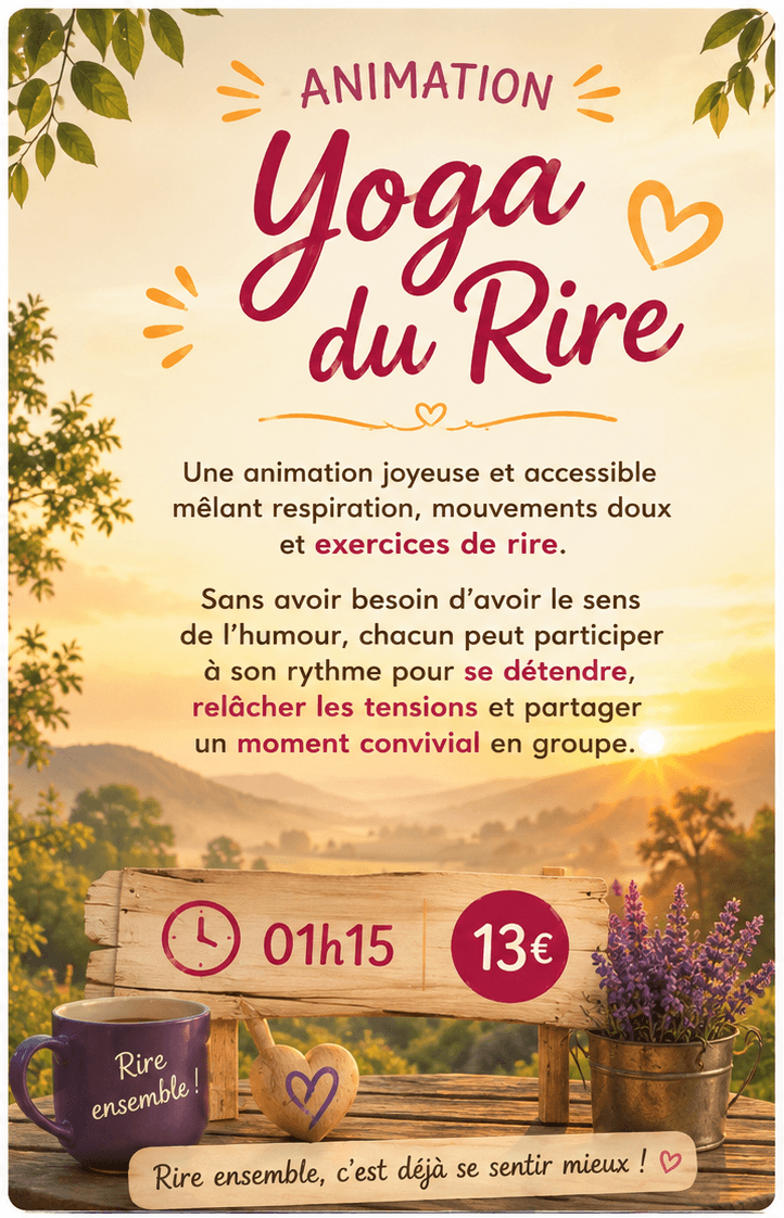 flyer séance Yoga du rire 2026