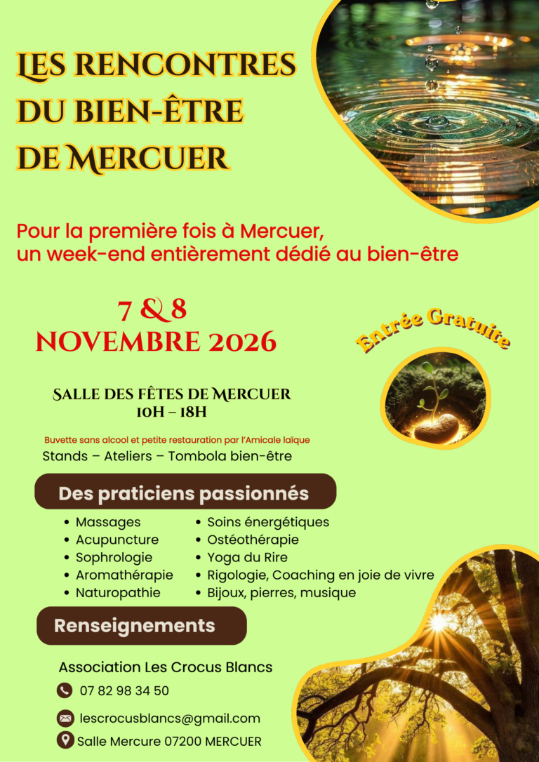 les rencontres du bien être à mercuer